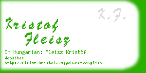 kristof fleisz business card