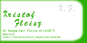 kristof fleisz business card